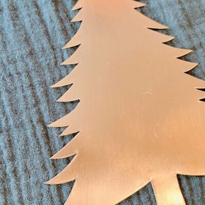 Brass Christmas Tree Ornament – Minimalist Holiday Decoration