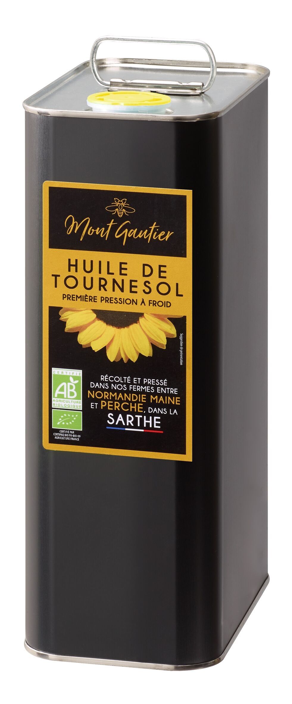 Organic sunflower oil – 3l can