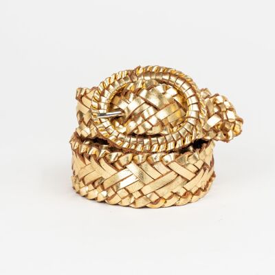 CINTURÓN TRENZADO DORADO