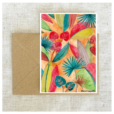 A6 Postkarten-Briefpapier - Laub 🌿