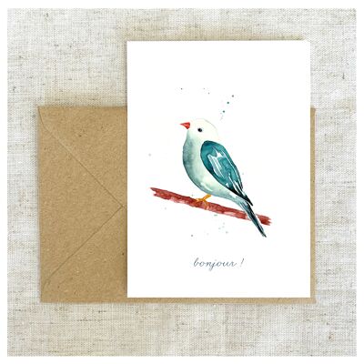 Papeterie Carte Postale A6 - L'Oiseau Bleu 🐦