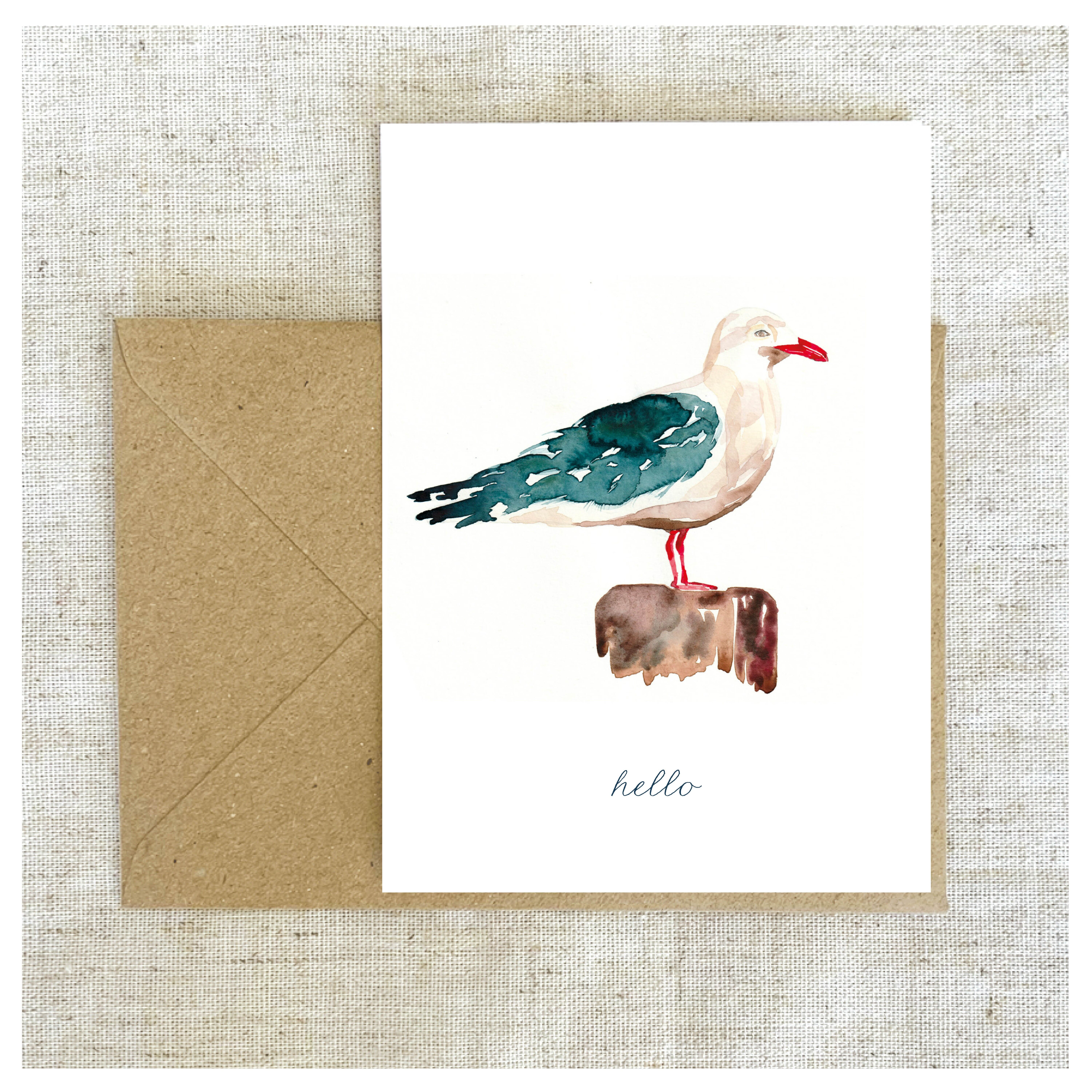 A6 Postkarten-Briefpapier - Die große Möwe 🐤