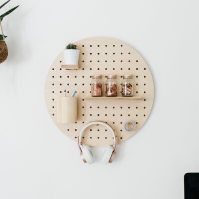 Large round pegboard