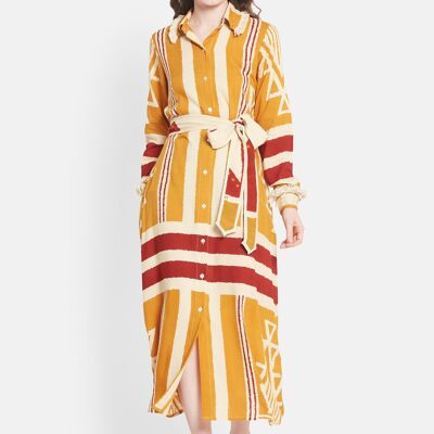 Vestido camisero Brio Saffron