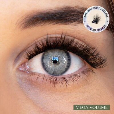 Ciglia finte preincollate Mega Volume - Press-On