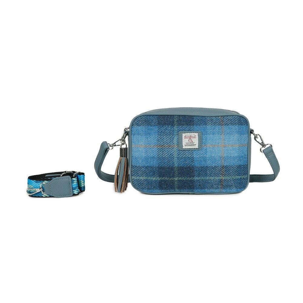 Borsa a tracolla Skye Blue Harris Tweed 7112