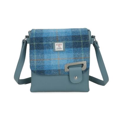 Borsa a tracolla Harris Tweed Skye Blue 7114