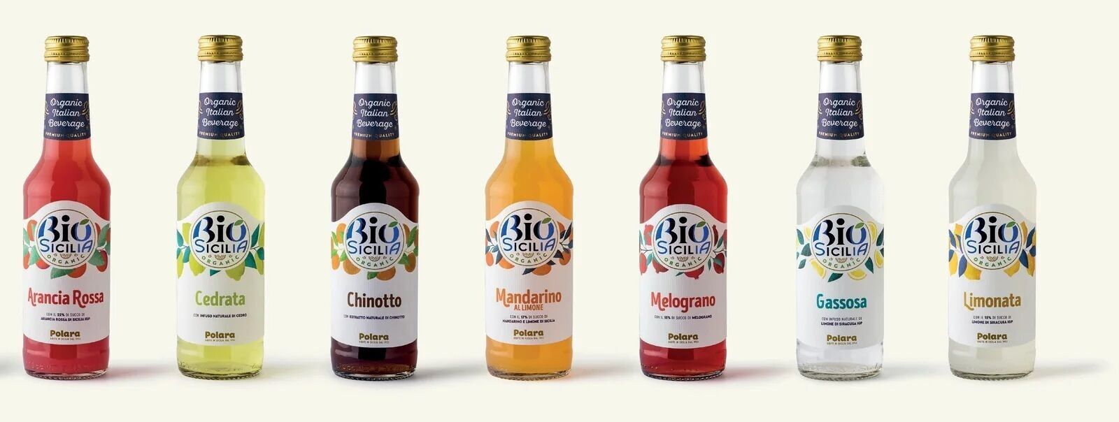 Palette mit Polara ORGANIC Bio-Erfrischungsgetränkeflaschen