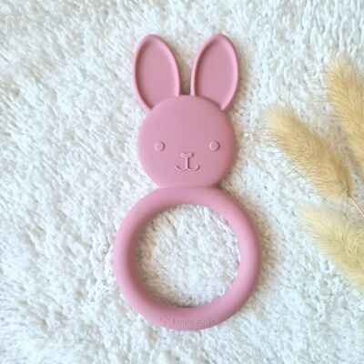 Anneau de dentition lapin - Rose poudré