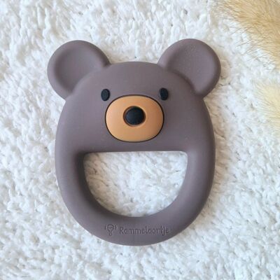 Anneau de dentition en silicone ours marron