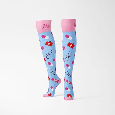 Chaussette d'allaitement de compression - Rose