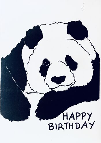 Carte panda joyeux anniversaire