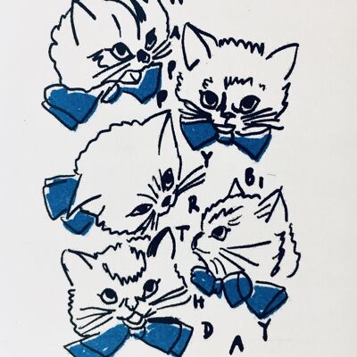Buon compleanno gattino di carta