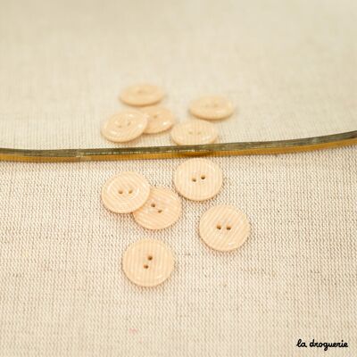 Bouton Grain de sable bord bombé 2 trous 18 mm