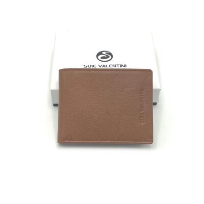Pequeña cartera de piel auténtica para hombre, marca Suie Valentini, art.21992