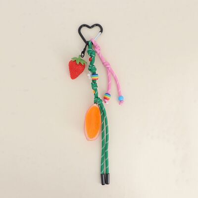 Grigri de sac - fraise, quartier de fruit, lacets