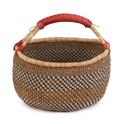 AKUYA : Panier de marché vert, violet et bleu marine