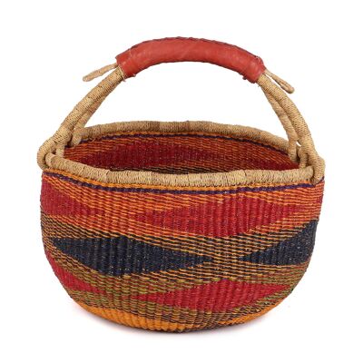 ANUMANU : Panier du marché rouge, orange et noir