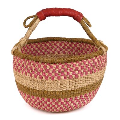 ALADE : Panier de marché rose et vert