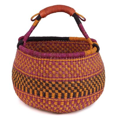 DABOBI : Panier de marché violet, orange et noir