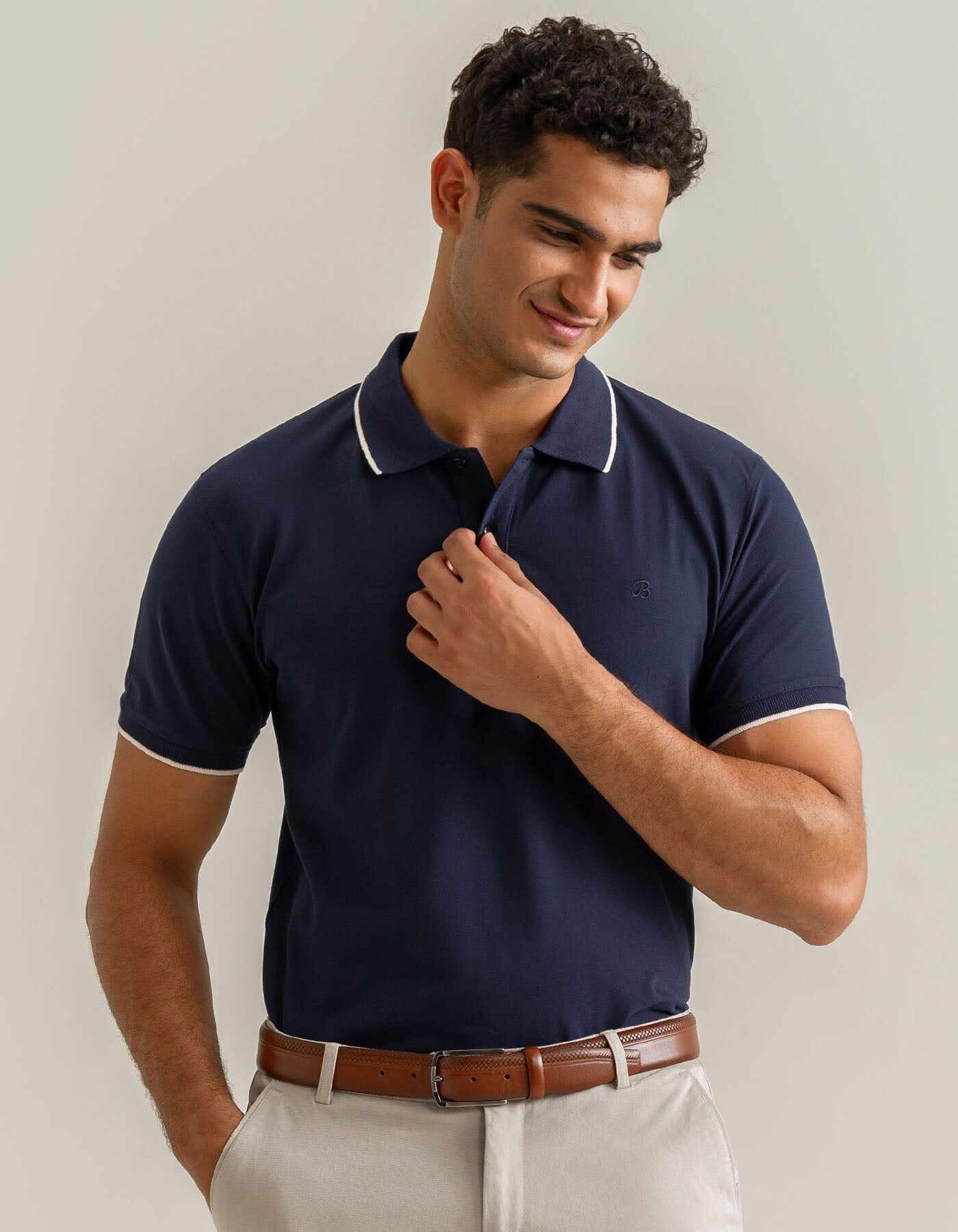 Polo da uomo Premium - Blu navy