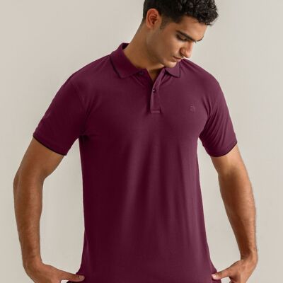Polo de piqué premium – Granate