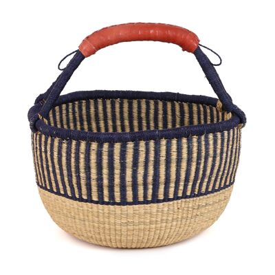 JAKI : Panier de marché bleu marine et naturel
