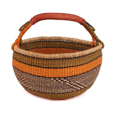 MAGE: Cesta de mercado naranja, caqui y azul marino