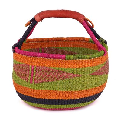 NKITA: Cesta de mercado rosa, verde y naranja