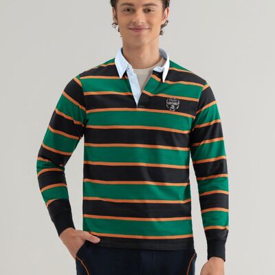 Camiseta de rugby británica de rayas verdes
