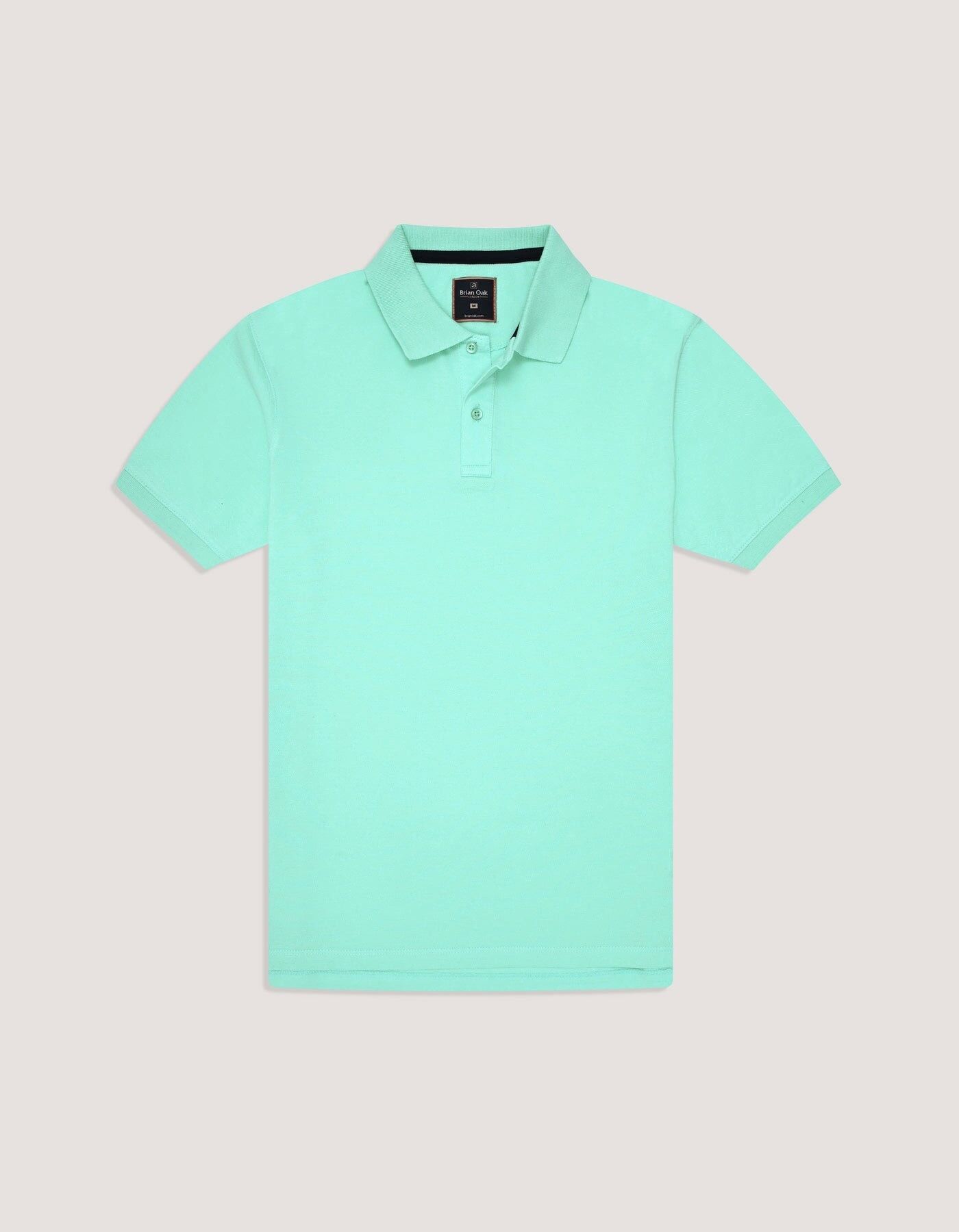 Polo de piqué aguamarina