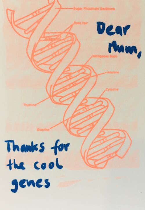 Karte Dear Mum, thanks for the cool genes