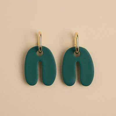 Boucles d'oreilles en argile faites à la main Arché - Boucles d'oreilles en or - Boucles d'oreilles en argent - Bijoux colorés, hypoallergéniques et imperméables - LYHO