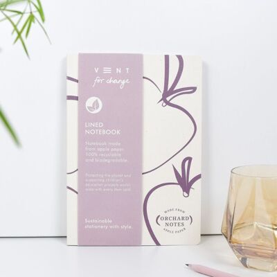 Cuaderno Orchard A5 de papel de manzana - Rosa