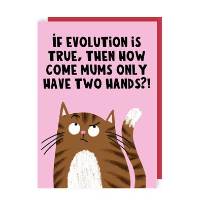 Lot de 6 cartes de fête des mères Evolution