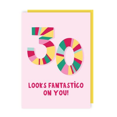 30th Fantastico Birthday Card Pack of 6