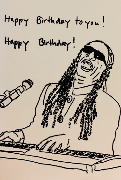 Karte Stevie Wonder Happy Birthday