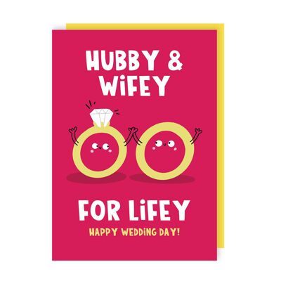Lot de 6 cartes de mariage pour la vie, mari et femme