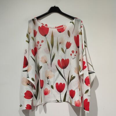 PESS PRINT PE25 tulipes - COL BATEAU