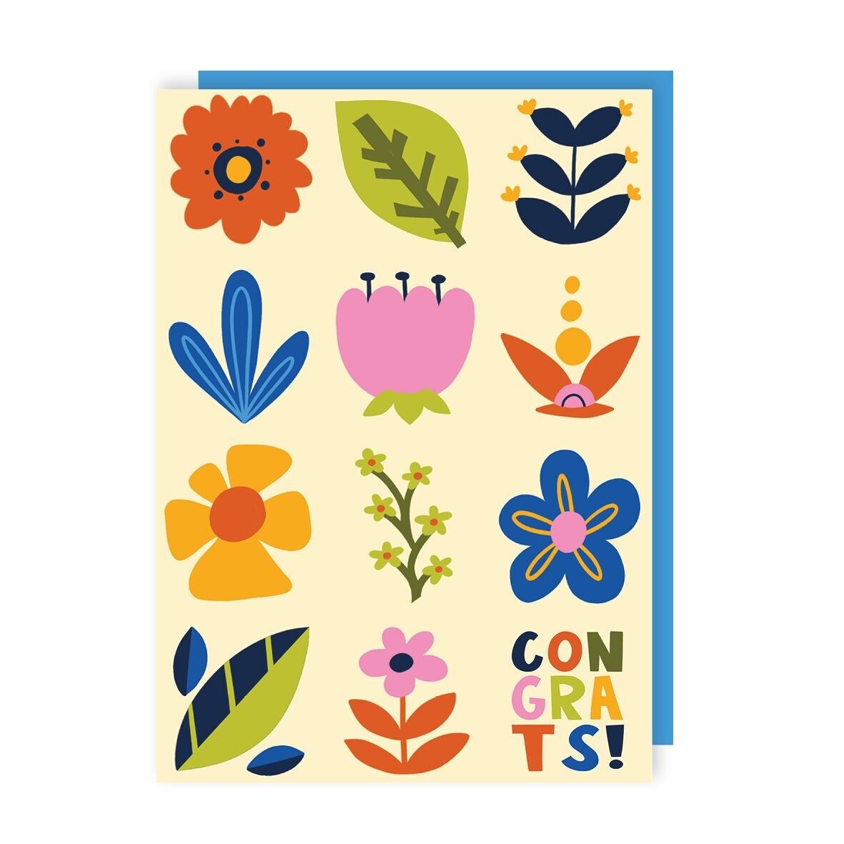 Congratulations Flower Wedding Card Pack of 6