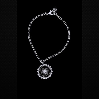 Bracciale pendente London Eye in argento medio