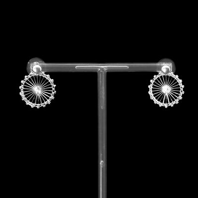 Boucles d'oreilles à clous et créoles London Eye en argent moyen