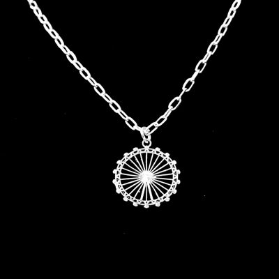 Collana con ciondolo London Eye in argento medio