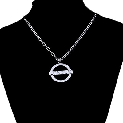 Collier pendentif London moyen en argent