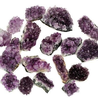 Amatista Druzy Natural (Brasil) Calidad AA+ Lote de 500 g (5-6 piezas) - (40 mm - 90 mm)