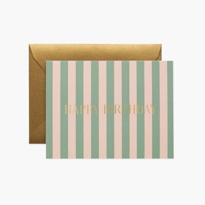 Cabana Stripe Geburtstagspostkarte - Rifle Paper Co