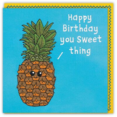 Tarjeta de cumpleaños divertida - Tarjeta de felicitación en relieve "Cosa dulce"