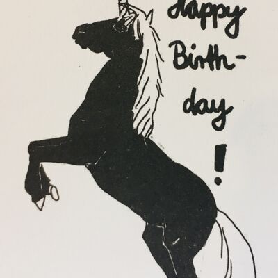Tarjeta unicornio feliz cumpleaños