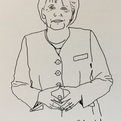 Biglietto Angela Merkel Buon Compleannokel