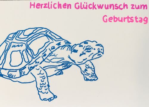 Karte Schildkröte Herzlichen Glückwunsch zum Geburtstag